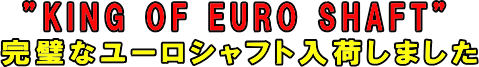 完璧なユーロシャフト「ライトニングシャフト44HRCユーロシャークフィンタイプ」