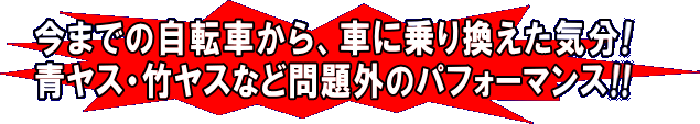 今までの自転車から車に乗り換えた気分エコノミースタンダード2ピース手銛