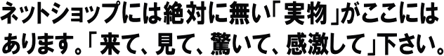 ネットショップには絶対に無い「実物」がここにはあります。ネイビーカンパニー